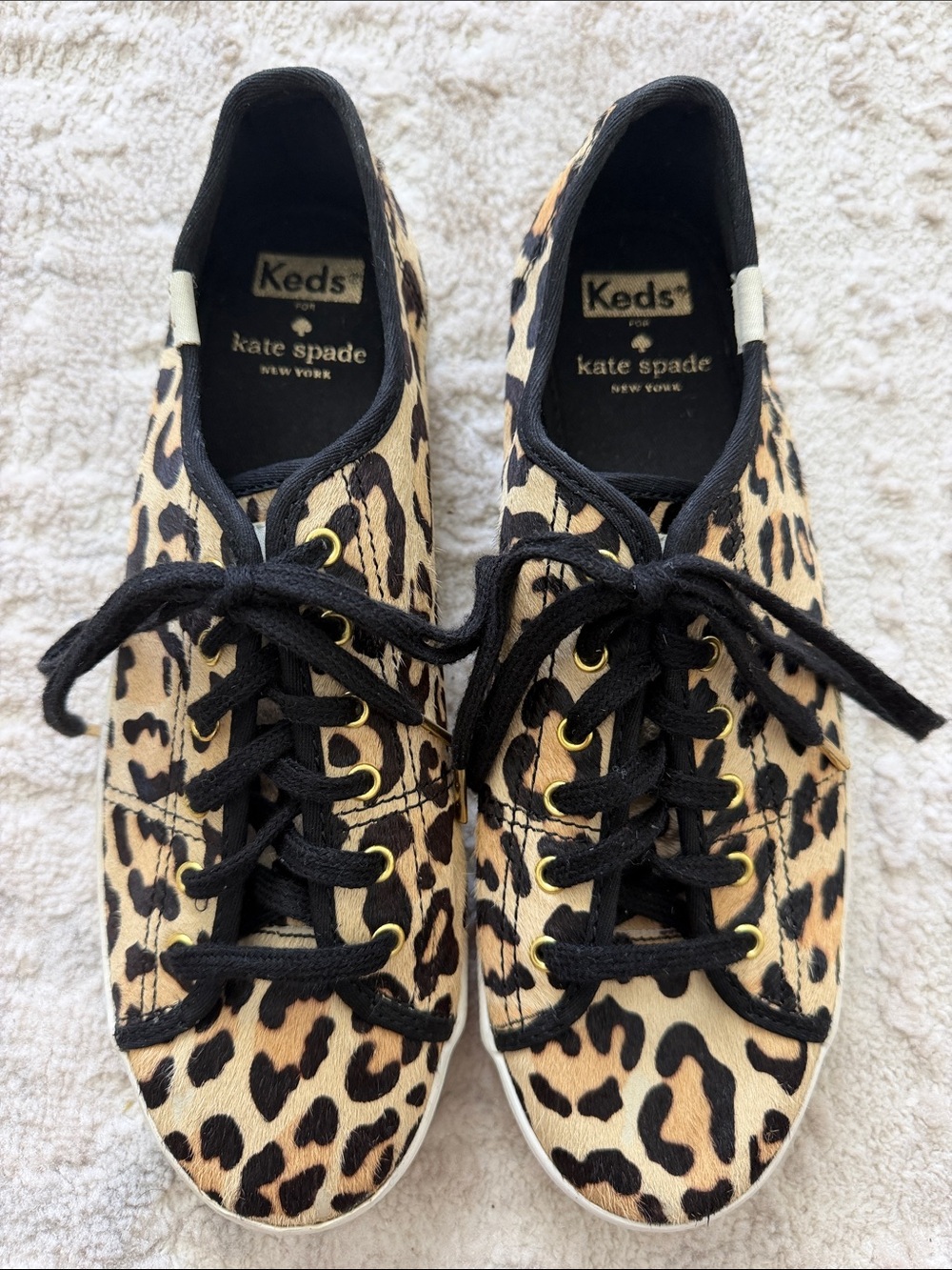 KEDS/kate spade Leopard Print Women Sneakers - Black & Tan